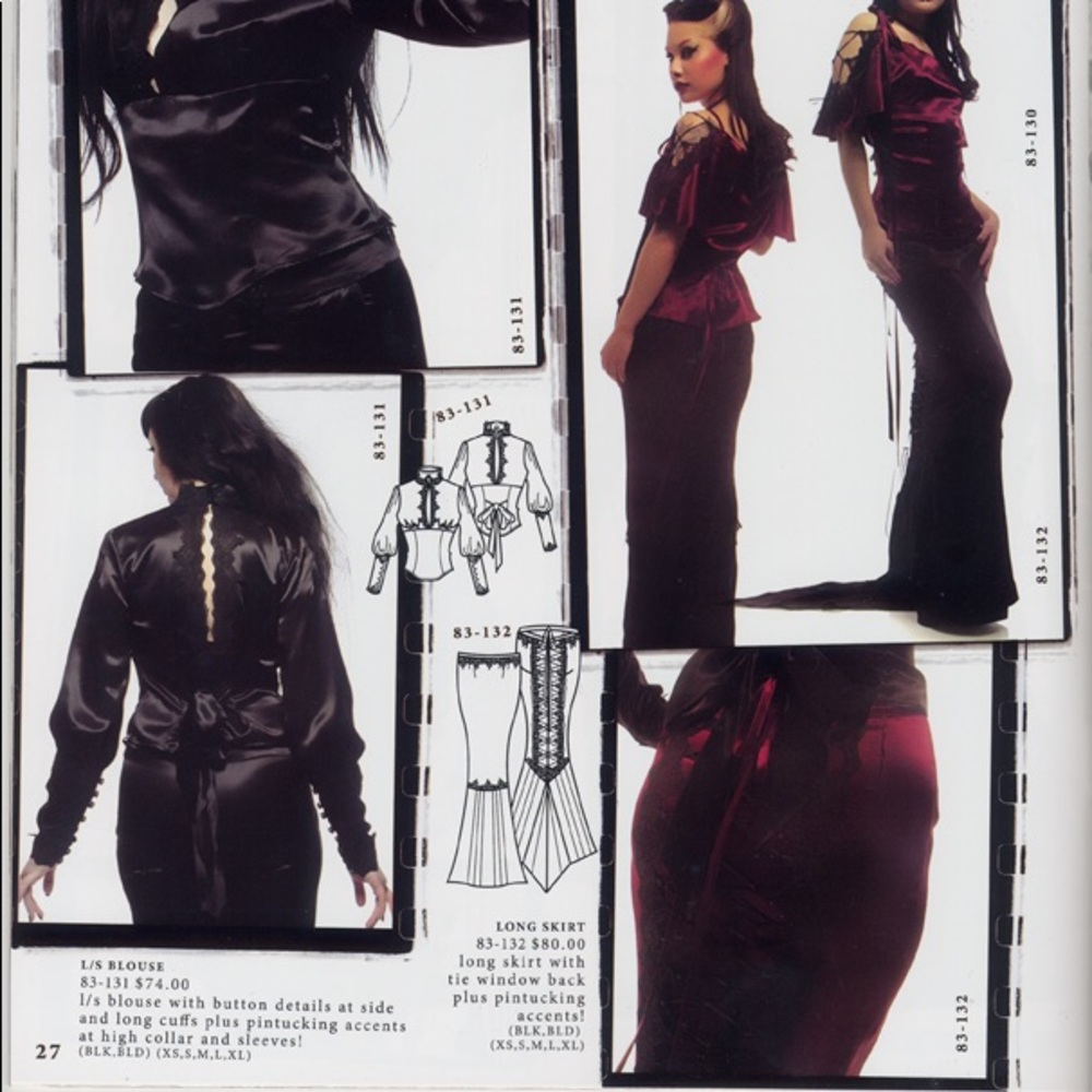 Lip Service Gloomy Sunday Satin skirt, black - Picture 1 of 8